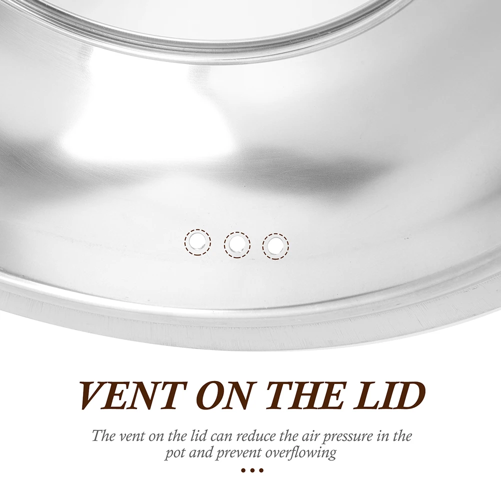 

Thickened Stainless Steel Pot Cover With Glass Lid Multi-Function Replacement Cover For Pans Pots Woks Kitchen Utensils