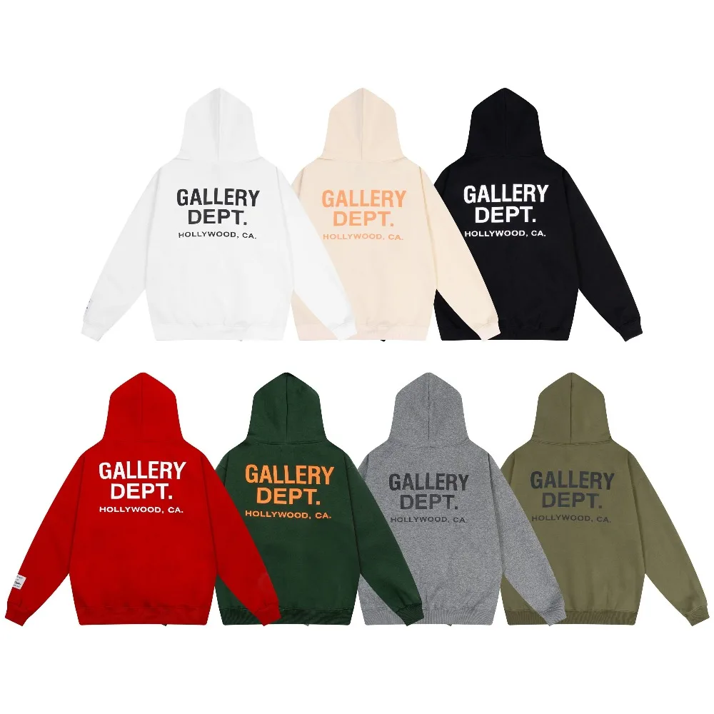 GALLERY DEPT Letter print citywalk loose fleece hooded sweater