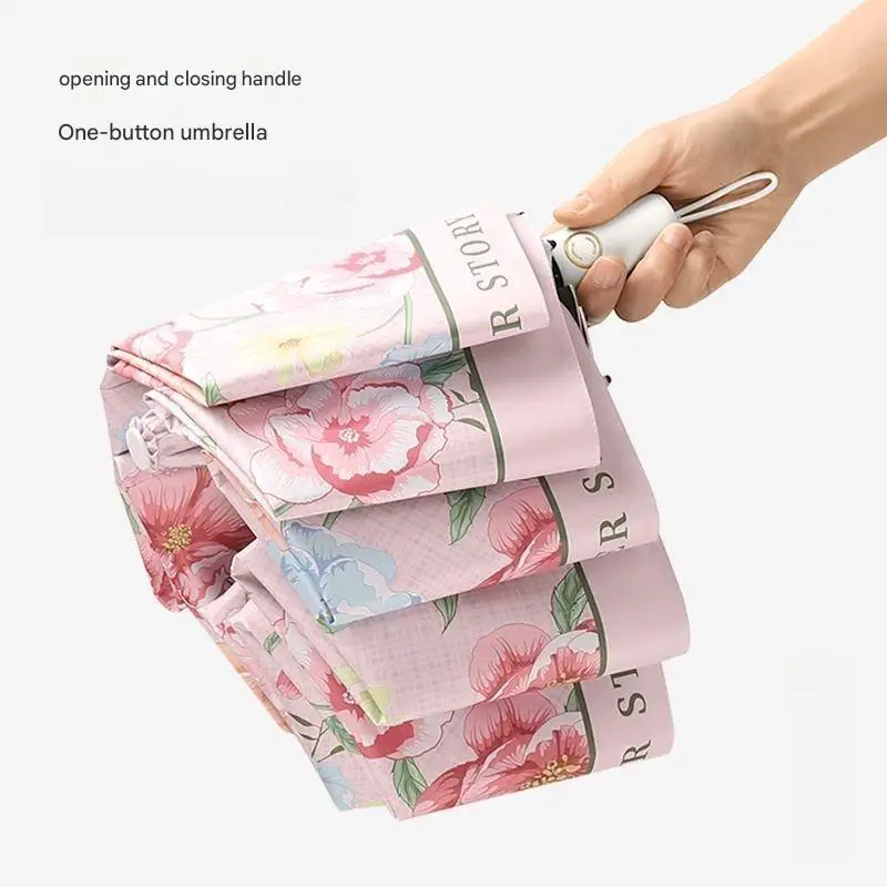 

Aesthetically pleasing Automatic Umbrella UV Protection Dual-use Sun and Rain Day Safety Anti-rebound Craftsmanship Umbrella