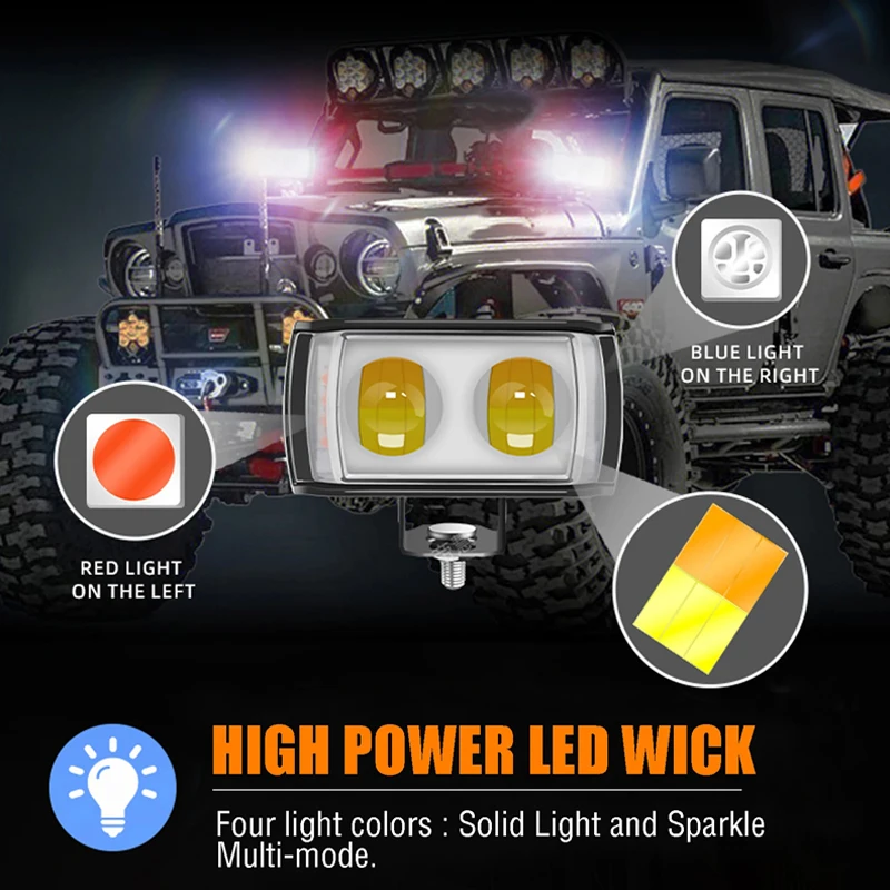 

Motorcycle Spotlight led Driving LED Fog Work Light Auxiliary motorcycle headlights for ATV SUV UTV benelli trk 502x 12V 24V