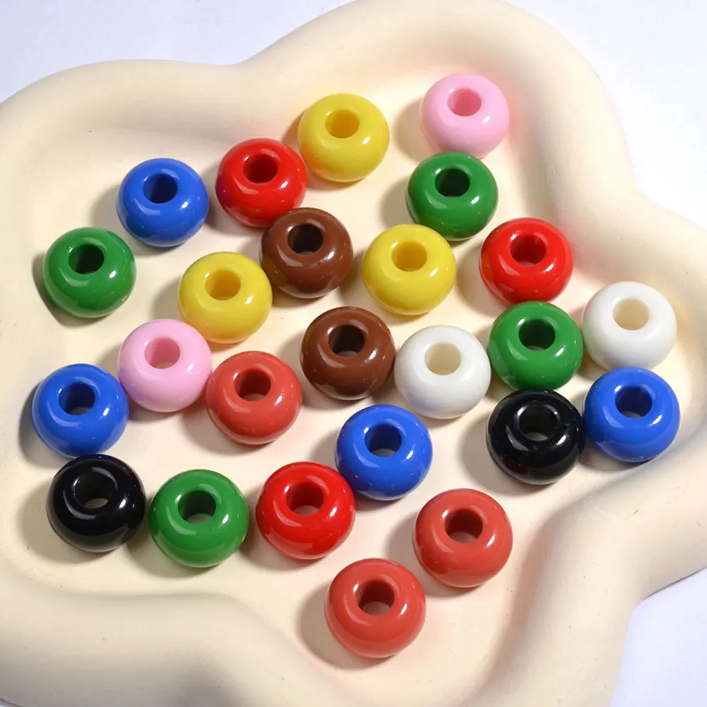 30 stücke 16mm Acryl Perlen Abacus Focal Bead Lose Spacer Perlen Für Schmuck Machen DIY Perlen Stift Tasche Kette zubehör Zufällige Col