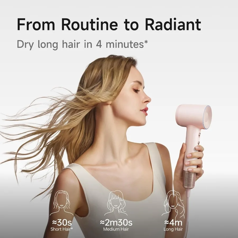 مجفف شعر ممتاز عالي السرعة صندوق الحب مجفف نفخ محمول أيوني احترافي مع 110000 دورة في الدقيقة خفيف الوزن ومنخفض الضوضاء 360 درجة