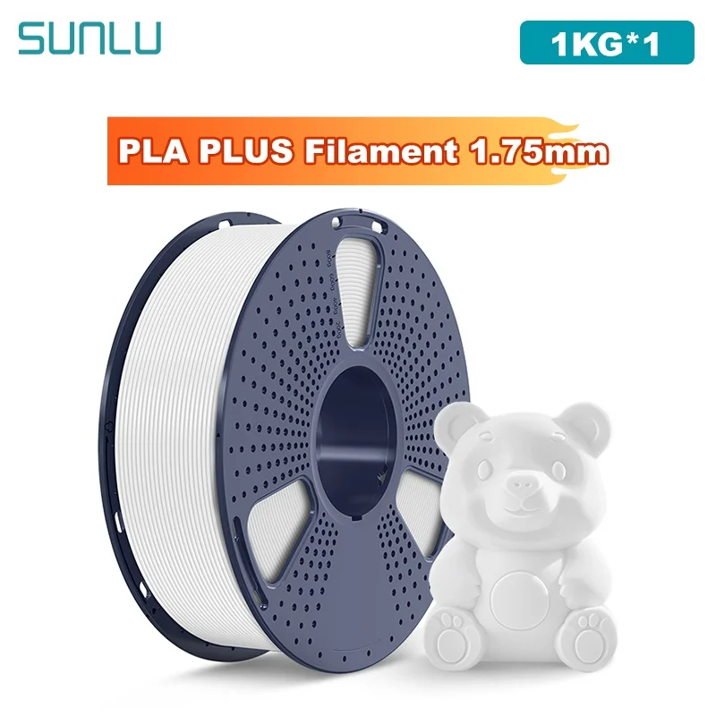 

SUNLU 1KG PLA Plus /Clear 3D Printer Filament 1.75mm 1000g Spool (2.2lbs) Neatly Arranged No Knot Filament Fit Most FDM Printer
