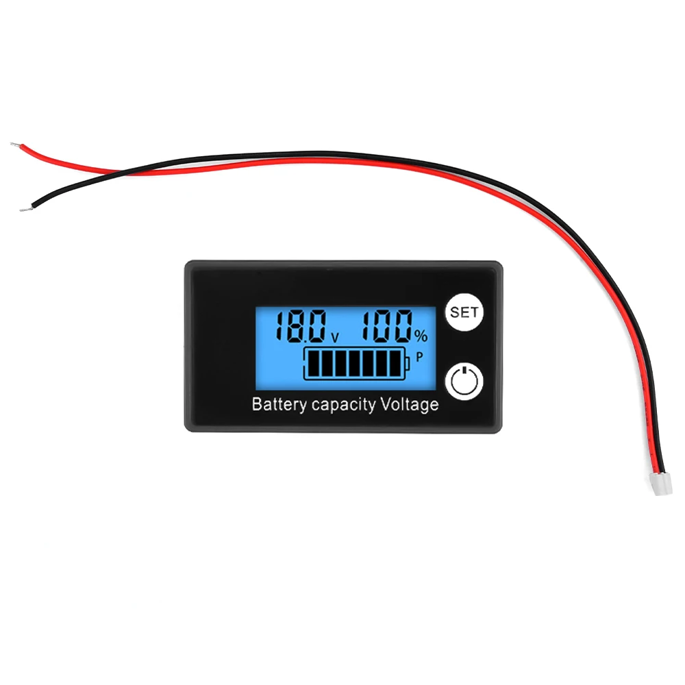 Imagem -03 - Lcd Medidor de Eletricidade Digital Bateria Indicador de Capacidade Lítio Lifepo4 Chumbo Ácido Cell 12v 24v 48v 72v Dc8100v 6133a