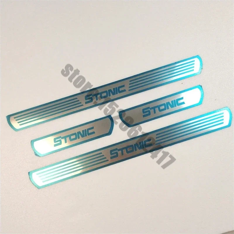 

Car Door Sill Protector Stainless Steel Car Door Sill Scuff Plate For Kia Stonic 2018 2019-2023 Car Styling