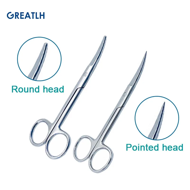 Medical Surgical Scissors Round/point Head Surgery Scissors Orthopedic Surgical Instrument Stainless Steel 1pcs pet