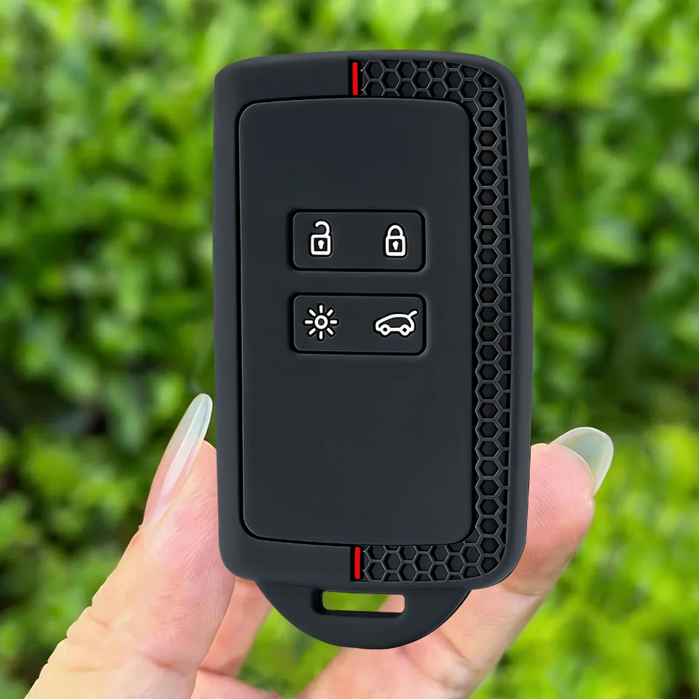 New Style Silicone Car Card Key Case Cover Fob for Renault Espace 5 Kadjar Koleos Captur Megane 4 Talisman Arkana Dacia Sandero
