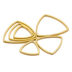11/16/19mm Stainless Steel PVD Irregular Triangle Connectors Charms Pendant for Diy Jewelry Bracelet Making Findings Wholesale