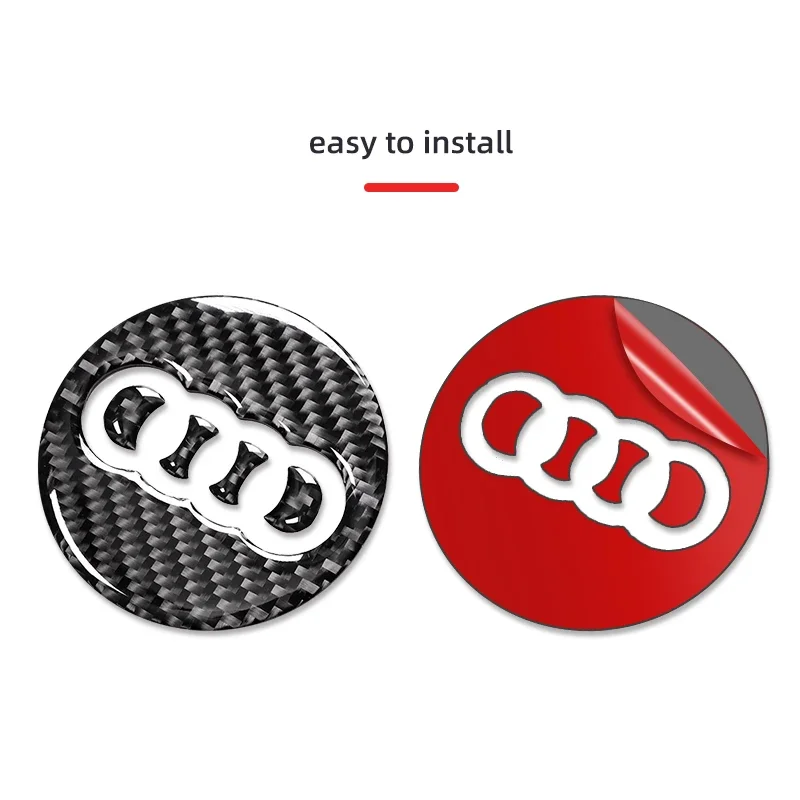 Car Steering Wheel Ring Sticker Carbon Fiber Trim Decoration Auto Accessories For Audi A4 B8 B9 A6 C6 C7 A5 Q5 8R Q7 4L A3 8V Q3 - view 5
