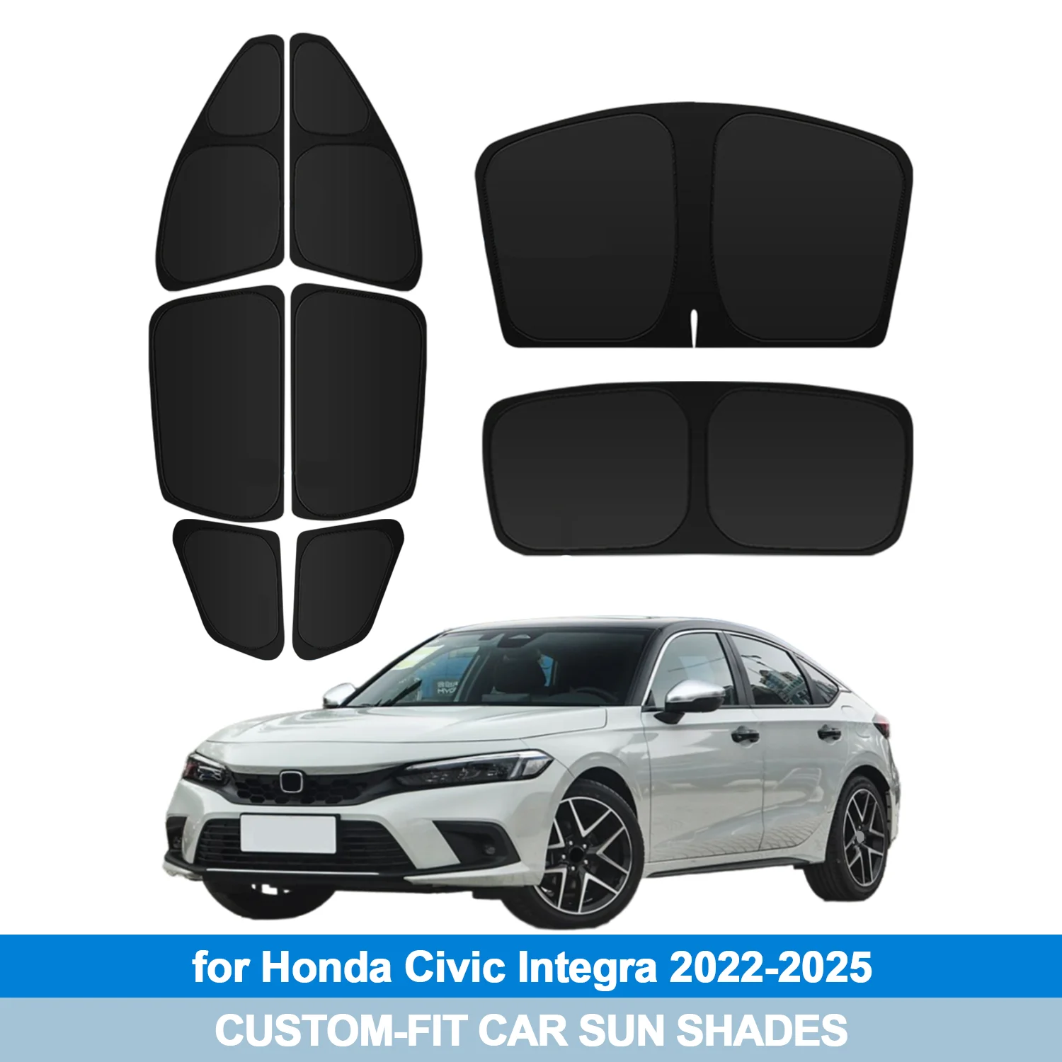 

For Honda Civic Integra 2022-2025 Windshield Sun Shade Side Window Shades Cover Sun Visor Shield Privacy Protection