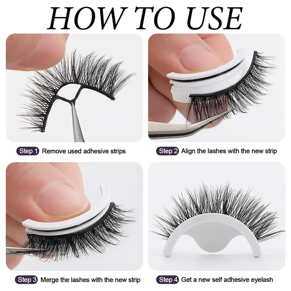 5 paar natuurlijke look zelfklevende wimpers natuurlijke korte zwarte band kattenwimpers geen gelijmd nodig piekerig