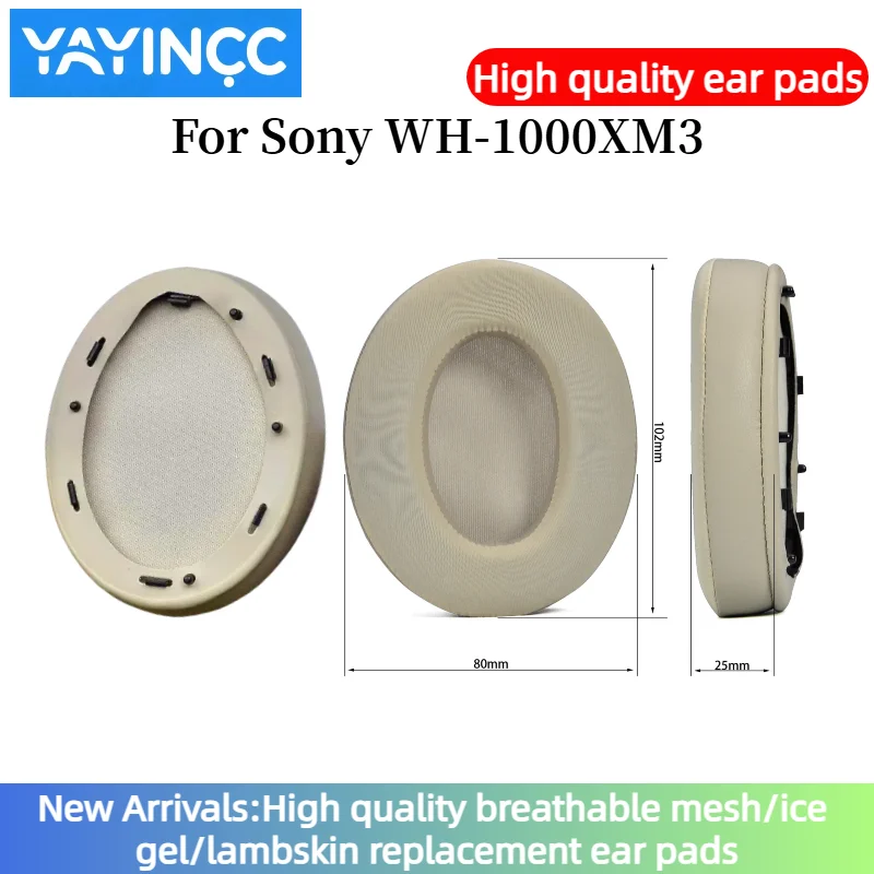

YAYINCC Replacement golden Ice gel Earpads For Sony WH-1000XM3 Ear Cushion / Headphone Ear Pad