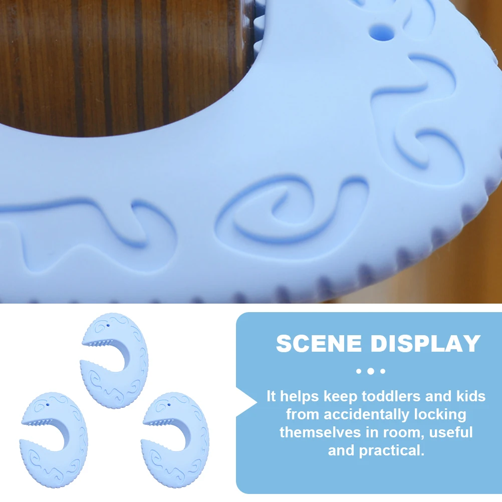 

3Pcs Door Stopper for Home Safety -Proof Tool Flexible Silicone Material Excellent Service Life Door Stop Guard