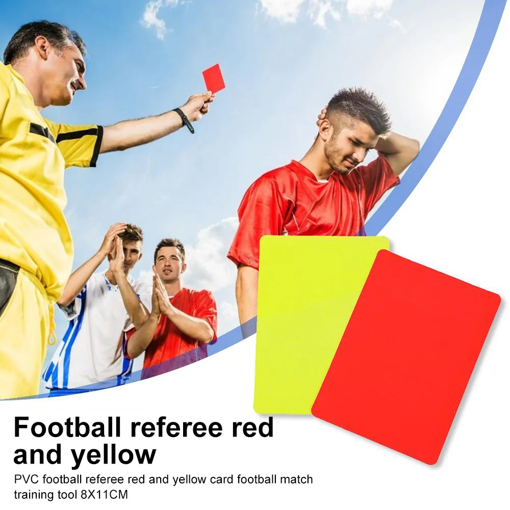 Football Soccer Referee Card Sets Warning Referee Red and Yellow Cards with Wallet Score Sheets Notebook Judge Accessories