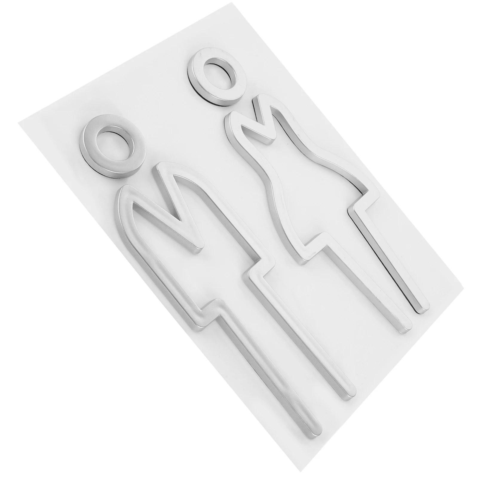 

Metal Washroom Signplate Black B Style Restroom Signs for Door Bathroom Decor Home Office Shop Toilet Indicators Durable Long