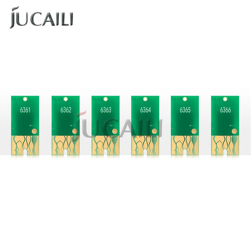 Jucaili 5Pcs T6361-T6369 T636A T636B Cartridge Chip Permanent For Epson Stylus Pro 7700 9700 7890 9890 7900 WT7900 9900