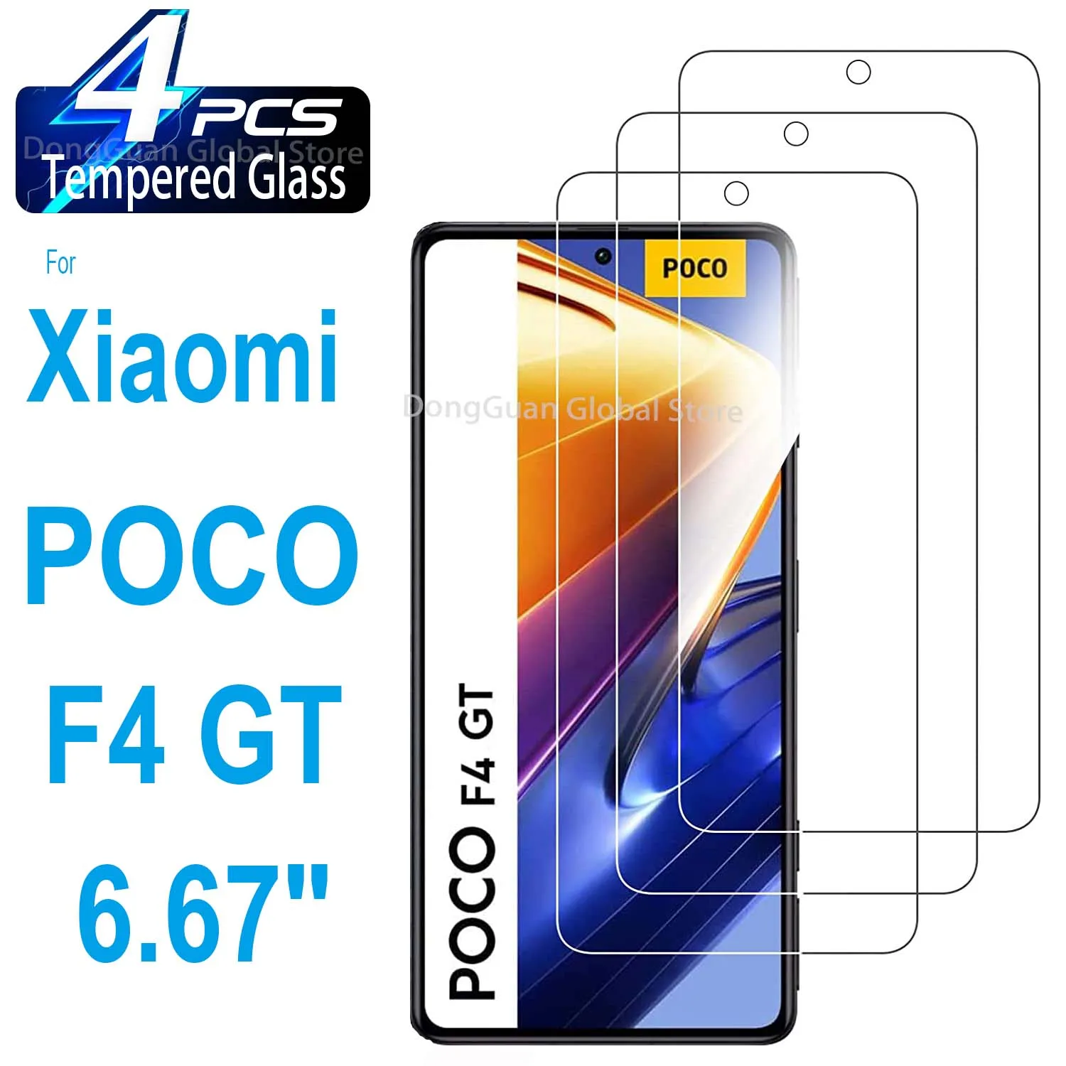 

1/2/3/4Pcs Tempered Glass For Xiaomi POCO F4 GT Screen Protector Glass Film