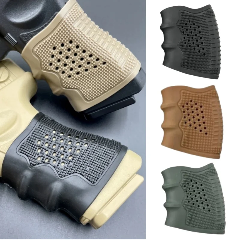 1PC Anti-Slip Tactical Handgun Rubber Protect Cover Grip Glove Tactical Holster for Glock Hunting Black Gun Accesories