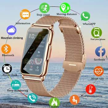 LIGE Women Smart Band Men Watch 1.47 inch Full Touch Heart Rate Sport Fitness Smartwatch N