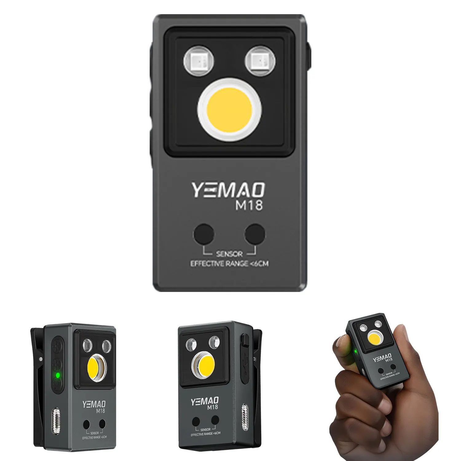 

YEMAO M18 Мини Портативные Ручные Фонарики 270 Люмен УФ Свет Магнитный Датчик EDC Фонарик Зажим Водонепроницаемый Аварийный Фонарик