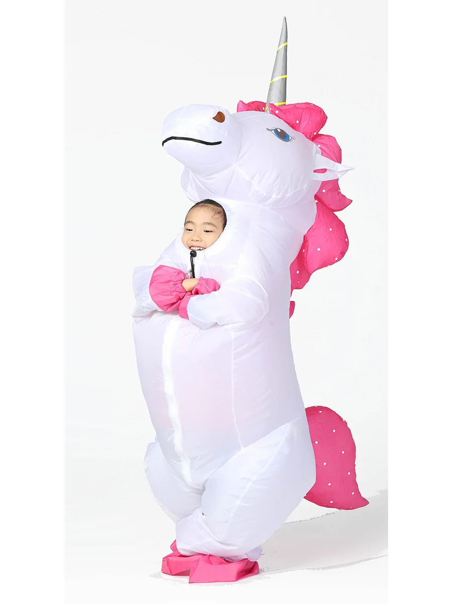 JYZCOS  Giant Unicorn Inflatable Costume With Wing Flying Adult Kids Cosplay Halloween Costumes Carnival Animal Suit US $28.48 -