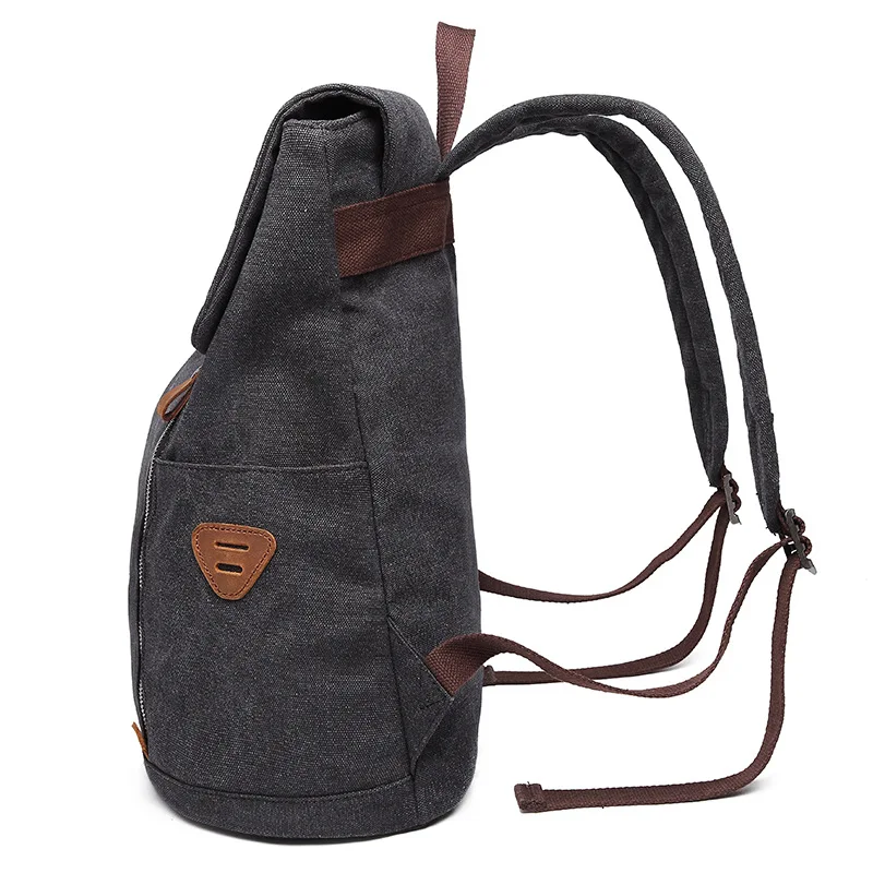 Unisex Canvas Backpack - Spacious Daypack for Hiking & Campus, Lightweight Breathable Travel Bag with Multi-Pocket