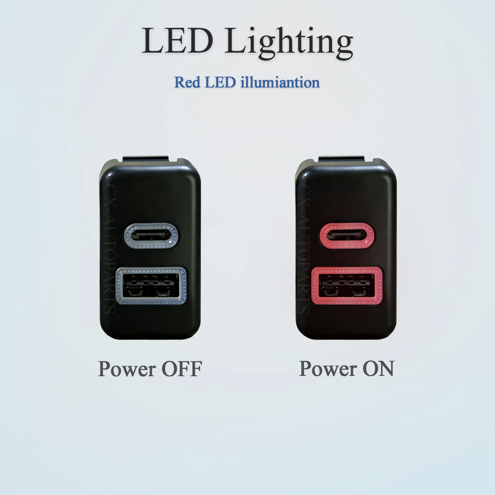 12V/24V USB Car Charger Type-C PD & USB-A Fast Charging Socket Adapter for Toyota Hilux, Lexus FJ Cruiser Prado