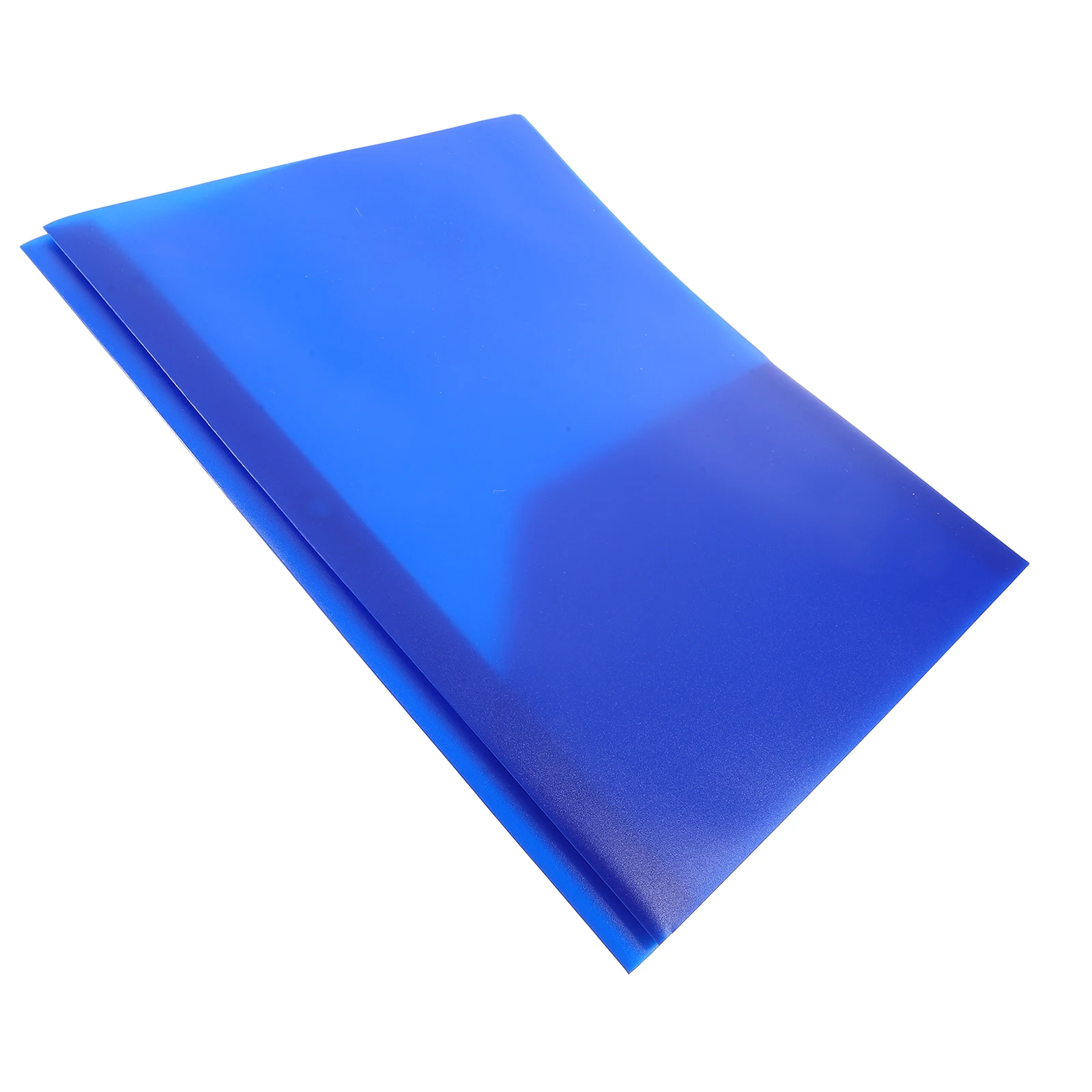 

D-Shaped Folder Document Holder Storage File Organizer Blue Stylish Design Material Office Home Use Pocket Portfolio
