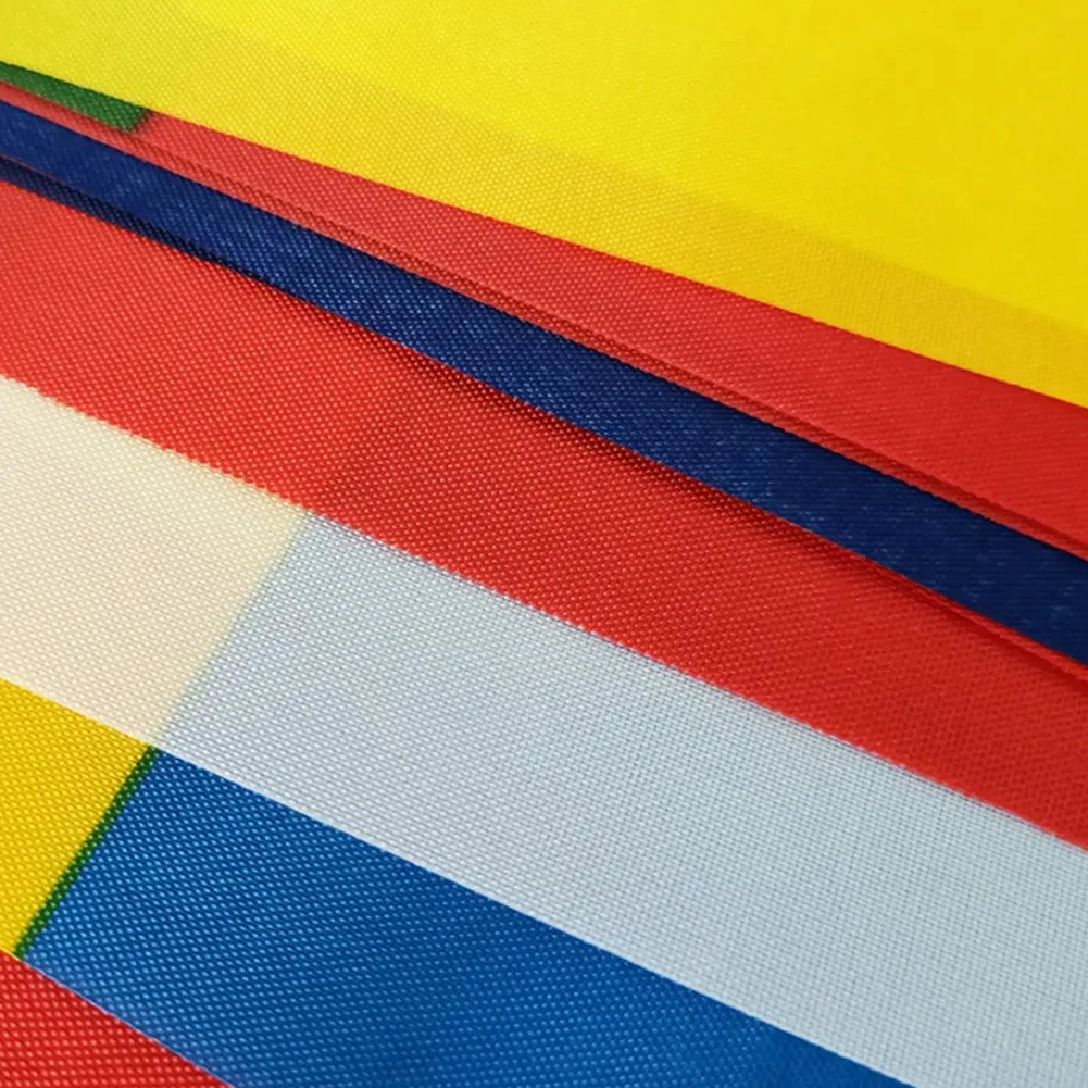 2024 Europa-Länder-Flagge, 7 m, 24 Länder, hängende Schnur-Flaggen, Bunting, nationale Schnur-Flaggen für Fußball-Event-Dekoration