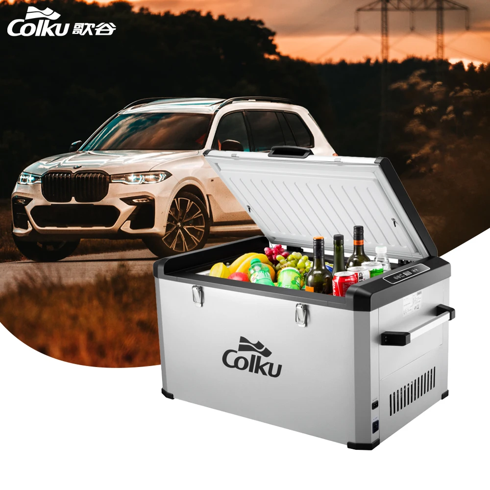 Colku Brand Wholesale Price 12V 24V Portable Mini RV Caravan Refrigerator Refrigeration Unit Camping Use Big Capacity 60L