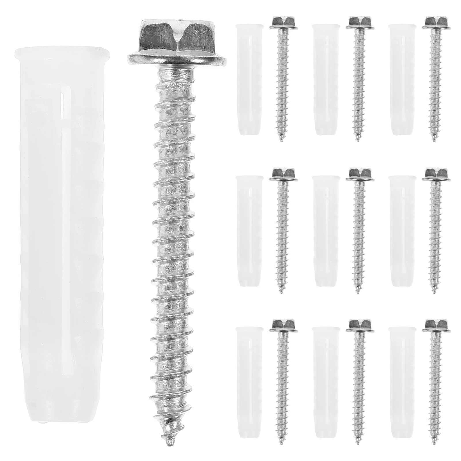 

10 Sets 10mm Tube 6mm Nail Mount Screws Drywall Anchors Steel Expansion Kits plaster anchors concrete anchors screw set