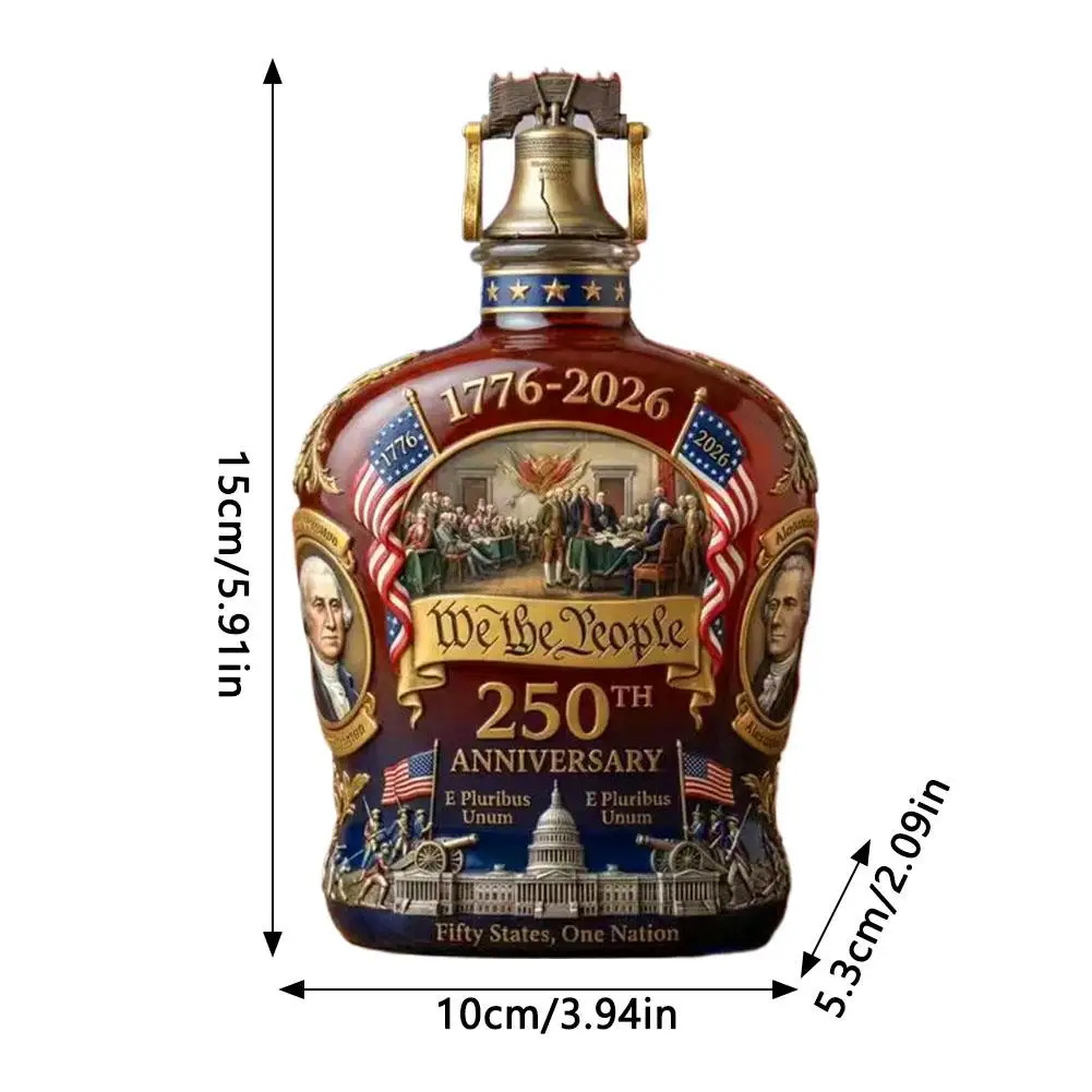 Creative Designed Bottle U.S. 250th Anniversary Commemorative Whiskey Bottle And Water Cup Used For Commemorative Collection