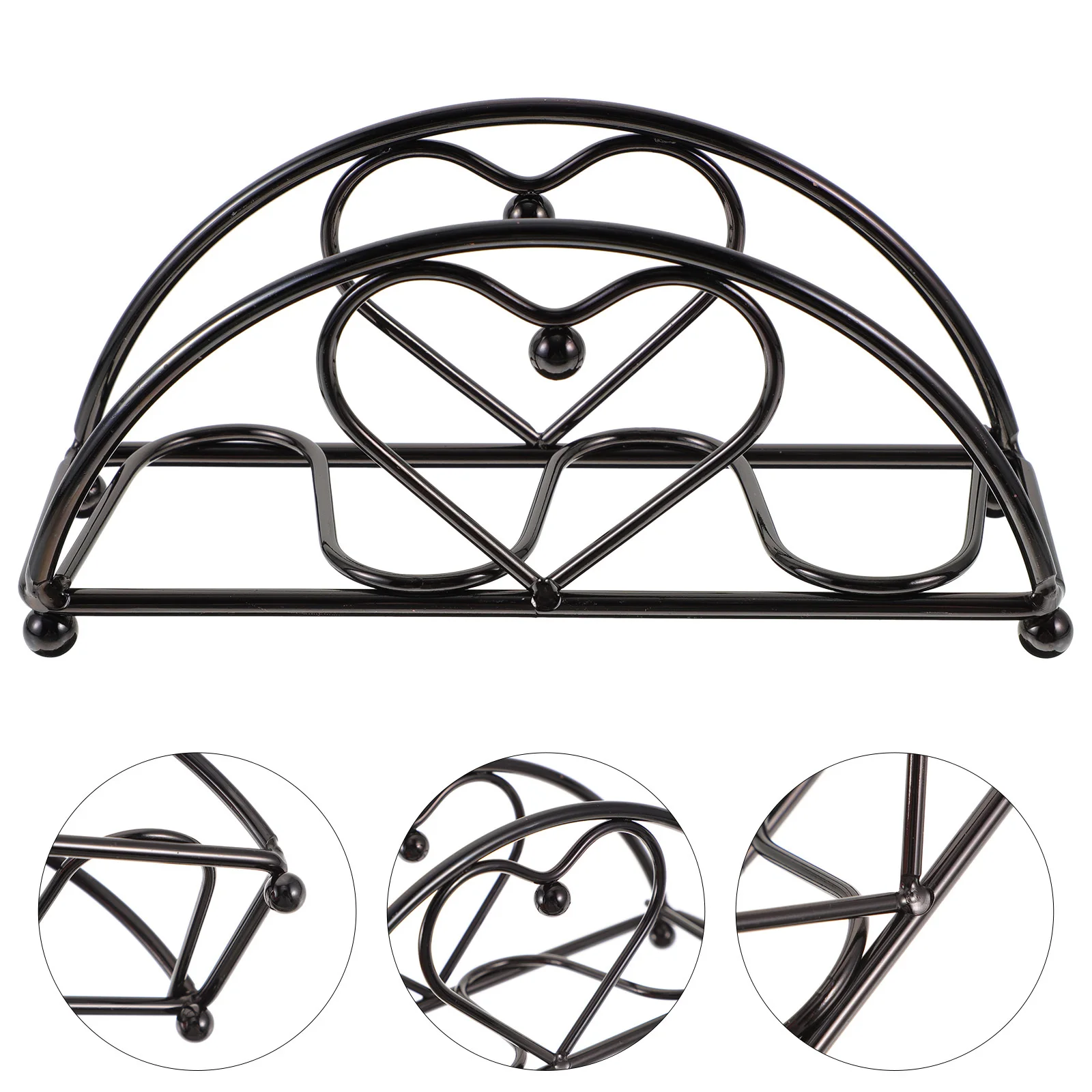 

Metal Desktop Napkin Holder Decorative Iron Tissue Stand for Kitchen Table Countertop Restaurant Cafe Hotel Party Outdoor Use