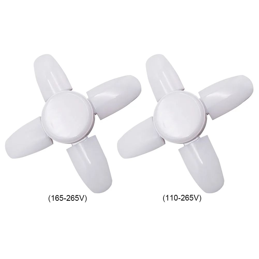 6500K LED Deformable Garage Lamp E27 Foldable Adjustable Panels Ceiling Lights Workshop Industrial Barn Lighting