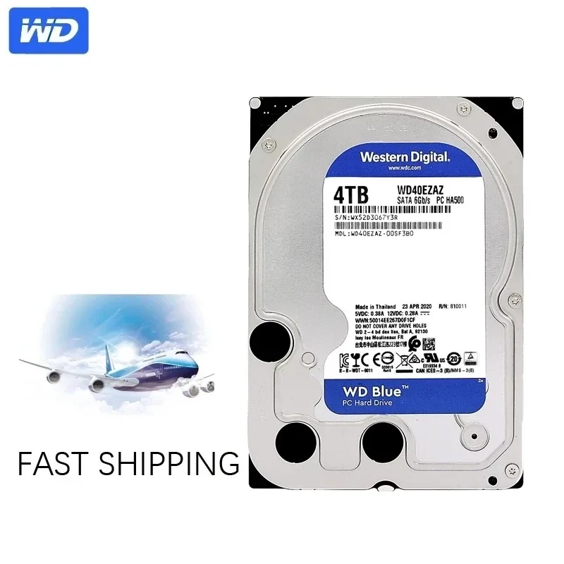 قرص صلب ويسترن ديجيتال WD BLUE 4 تيرا بايت 6 تيرا بايت 3.5 بوصة قرص صلب SATA III 5400 دورة في الدقيقة 500 جيجابايت 1T 2 تيرا بايت HD لمراقبة الكمبيوتر المكتبي #5