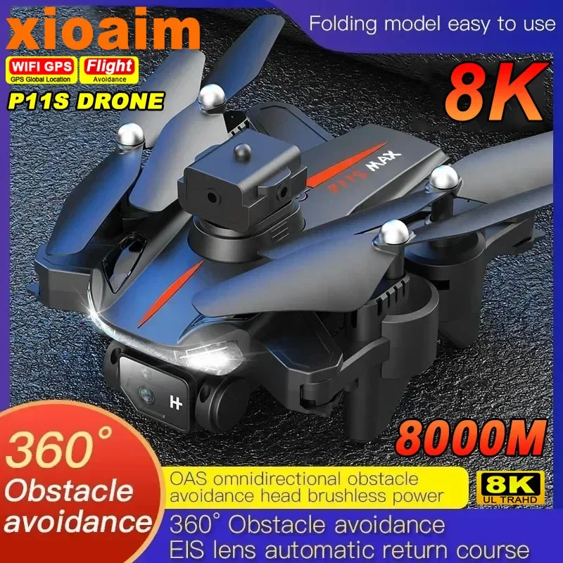 For Xiaomi P11S Drone 8K HD Camera Obstacle Avoidance Aerial Photography Helicopter Professional Foldable Quadcopter