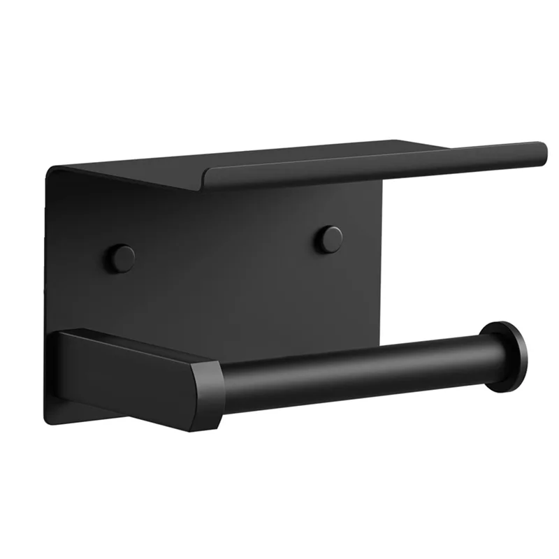 

B03C-держатель туалетной бумаги с полкой для телефона, клейкий или винтовой настенный держатель для рулона туалетной бумаги, диспенсер для хранения в ванной комнате