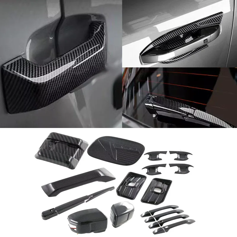 الملحقات الخارجية غطاء مرآة الرؤية الخلفية الكسوة الجبهة الضباب ضوء الحافة غطاء مقبض الباب ملصق ل سانج يونج توريس 2022-2024