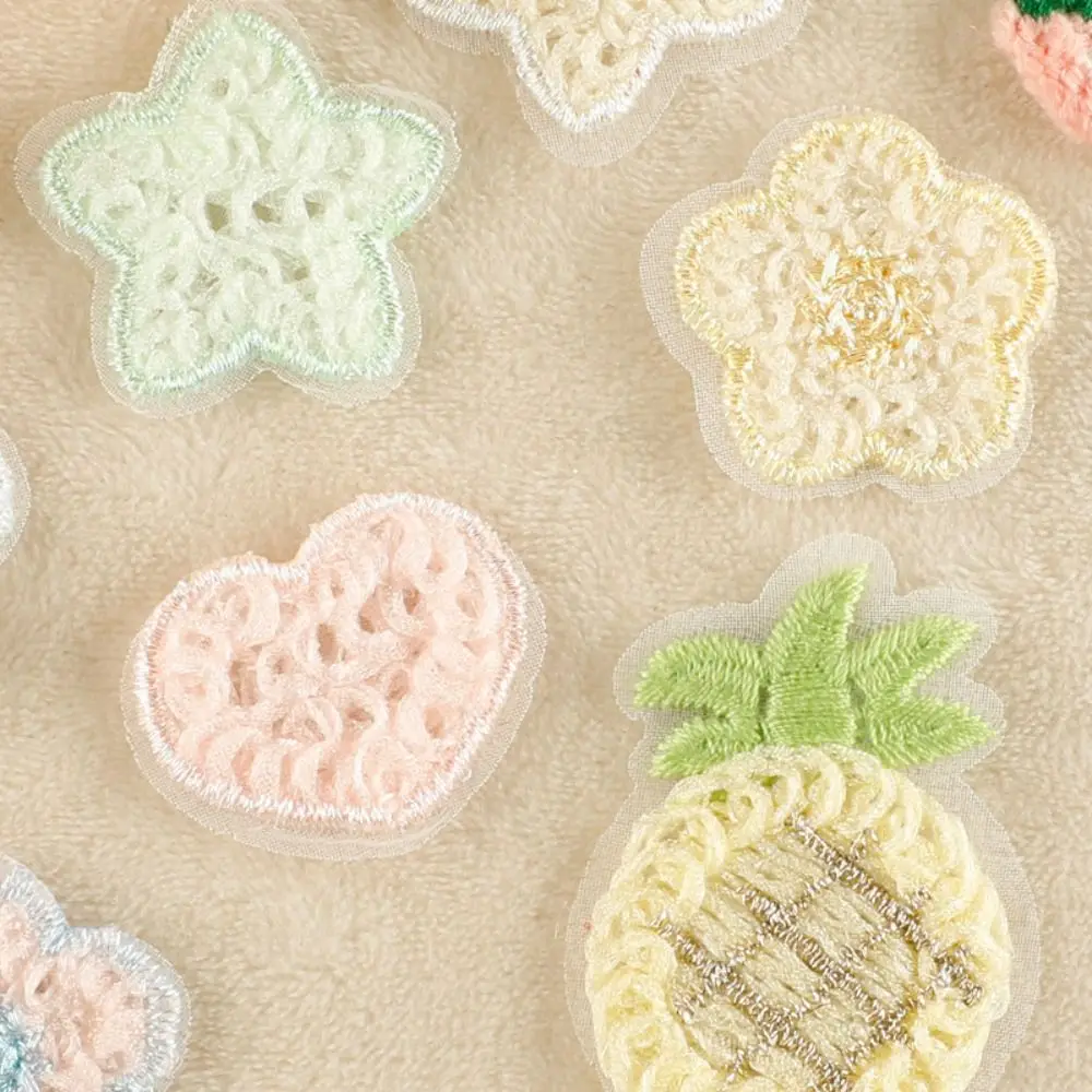 Tambalan Bordir Jahit Mode Tambalan Pakaian Aksesori Lencana Stroberi Hati Tambalan Pakaian Tambalan Lencana Pakaian Berbentuk Khusus