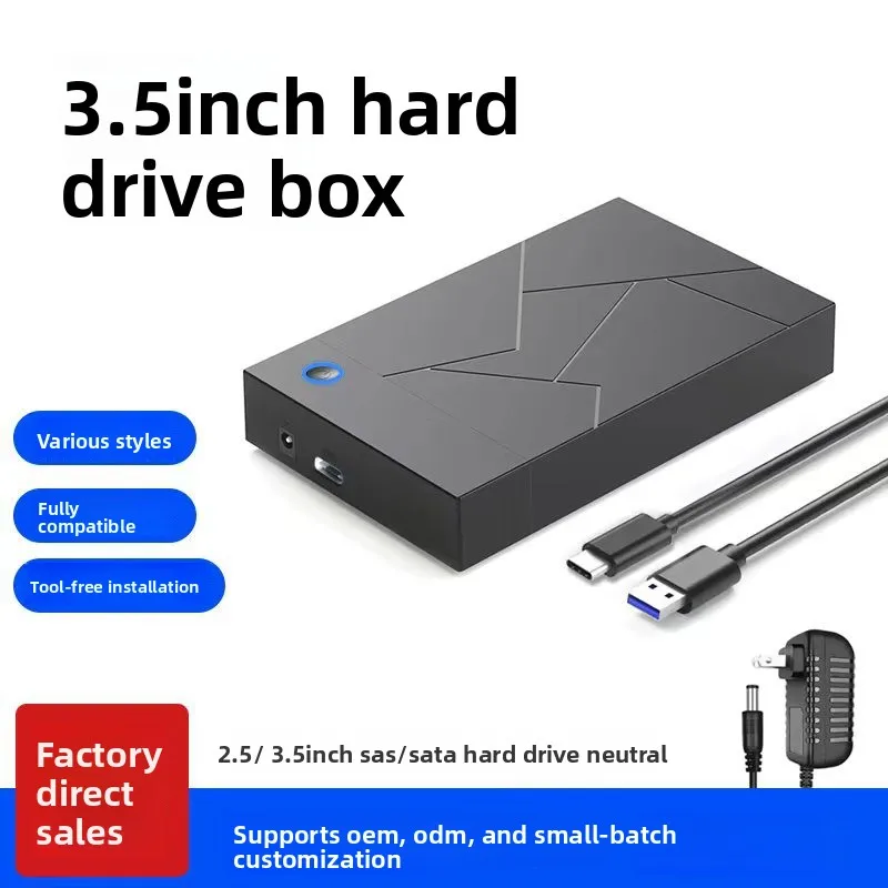 hit product3.5-inch SAS/SATA Hard Drive Enclosure for Laptops Desktops ABS Material China Origin Compatible Mechanical Solid-Sta