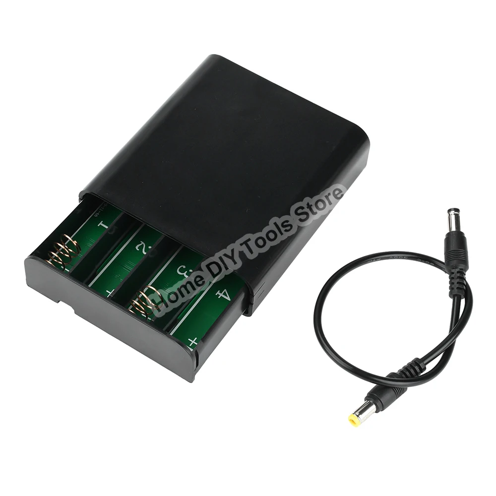 

4x18650 Power Bank Box DIY Kit Battery Case Holder 5V 16V Dual Output With Switch for Router Cellphone Tablet Modem CCTV Camera
