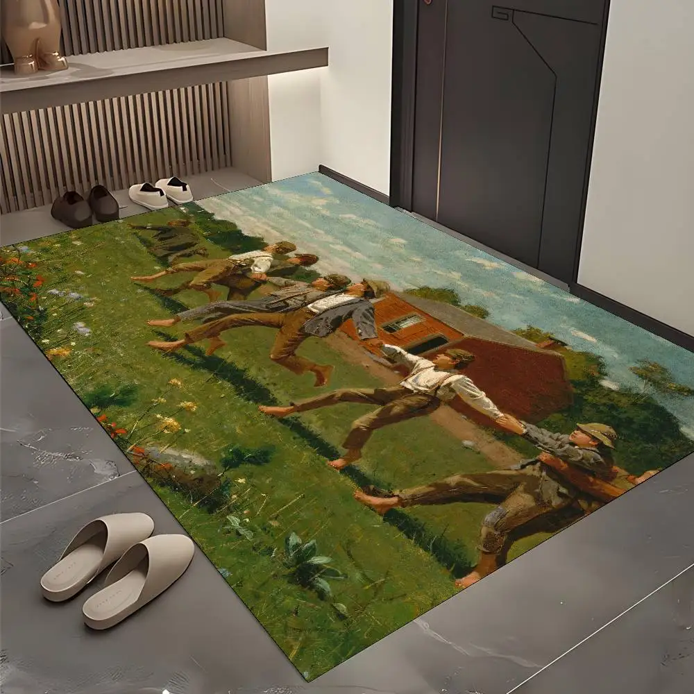 

Floor Mat Printed Large Carpets Room And Bedroom Carpets Bathroom Anti Slip Winslow Homer ArtworkDoor MATS Small Carpets