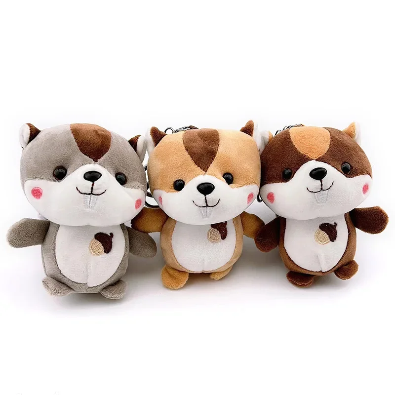 Backpack Doll Plush Squirrel Pendant Stuffed Animals Plush Girl Heart Super Kawaii Keychain Exquisite Soft Gift for Friend