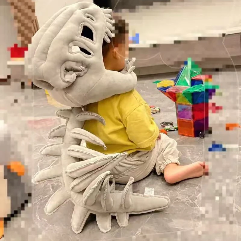 

Ins Kawaii разноцветный китайский головной убор со скелетом динозавра, плюшевая игрушка, детский реквизит для косплея, костюм на Хэллоуин, новогодний подарок, деко