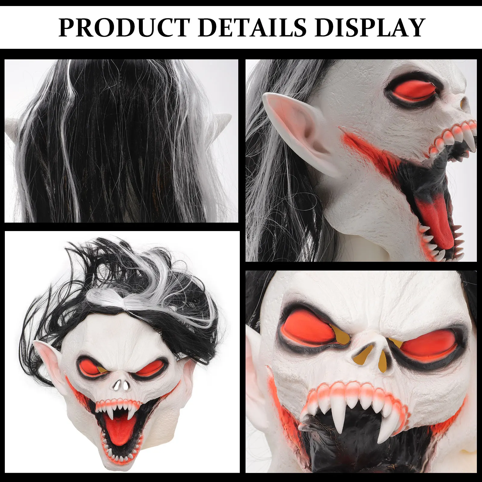 

Vampire Mask Latex Adult Costume Halloween Party Masks Props cosplay Fancy Dress Masquerade Carnival Festive Atmosphere