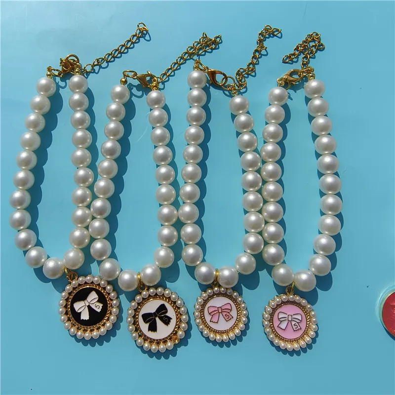 قلادة الأميرة لؤلؤ الحيوانات الأليفة ، طوق الكلب ، مجوهرات القط ، اكسسوارات الجرو ، سلسلة الكلب ، شيواهوا ، الاشياء الزفاف #3