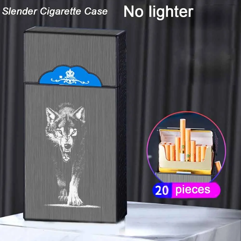 New 20 Sticks Gift for Men\'s Cigarette Box Cigar Case Individuality Pattern  Cigarette Accessories Storage Waterproof Box