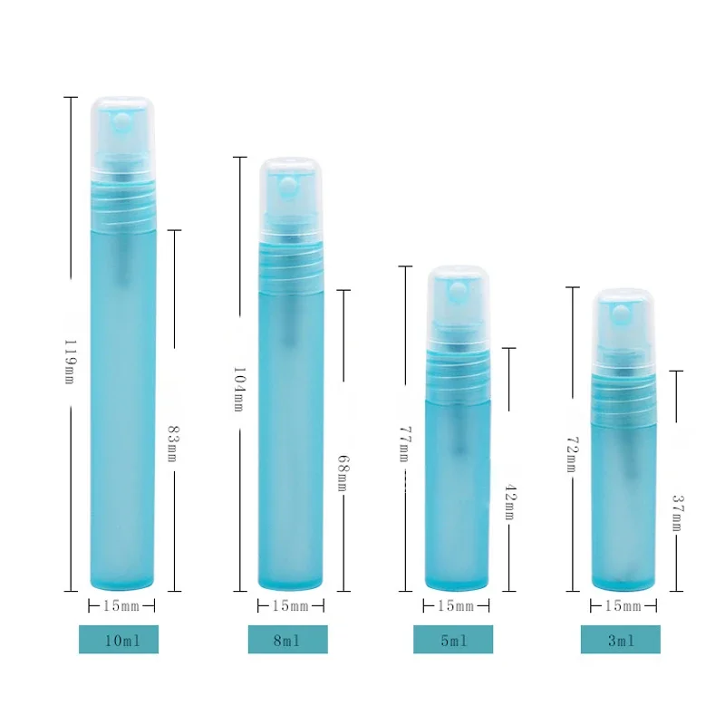 50 garrafas vazias portáteis do pulverizador do atomizador dos pces 3ml/5ml/10ml frascos da pena do perfume maquiagem cosméticos plástico pp recipientes da amostra do curso