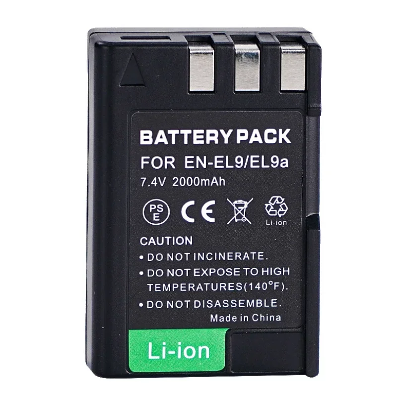 2000mAh EN-EL9 EN-EL9a 2pcs Camera Battery For Nikon D40 D40X D60 D3000 D5000 Battery