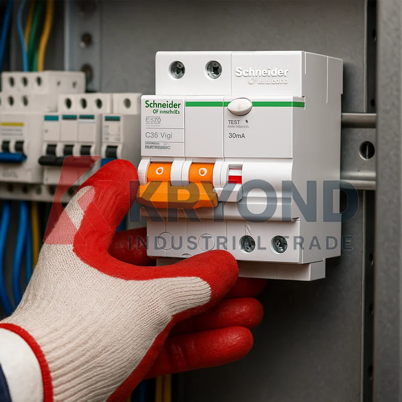 Schneider Electric EA9RN RCBO Residual Current Circuit Breaker 1P+N 6A-63A for Residential  Industrial Protection DIN Rail Mount
